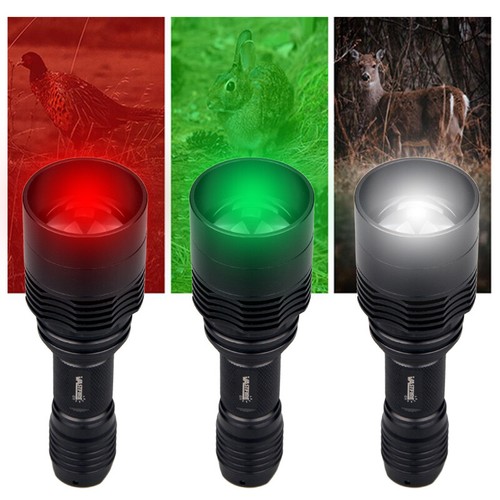 Red Green White LED Hunting Flashlight Lamp Predator Coyote Night Hog Zoom Torch - Picture 3 of 13