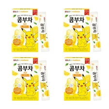 [4 Boxes]Damteo Pokémon Lemon Kombucha Stick 5g x 10-With Random Pokémon Coaster