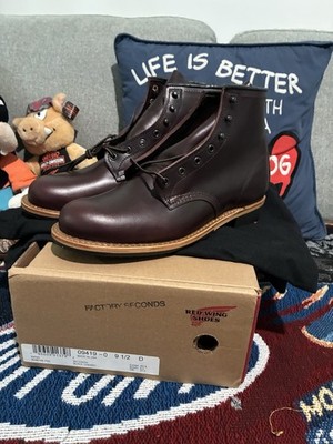 Red Wings Shoes Beckman Cherry Boots USA Made, Leather Seconds Size 9.5 D
