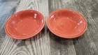 2 FIESTA WARE PERSIMMON FRUIT DESSERT SAUCE BERRY BOWL 5 3/8” HOMER LAUGHLIN
