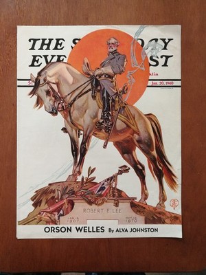 Vintage Saturday Evening Post January 20, 1949 J.C. Leyendecker Robert E. Lee