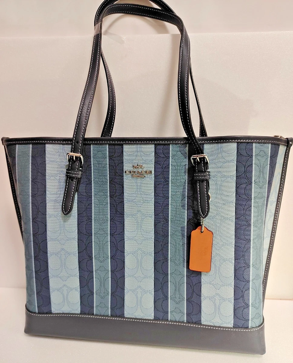 Coach Blue Signature Handbag for sale | eBay