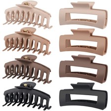 Luseren Hair Clips For Women 4.3 Inch Large Hair Claw Clips For Women Thin