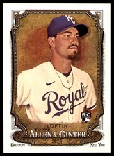 2024 Topps Allen & Ginter #76 Nick Loftin Rookie Kansas City Royals RC Card. rookie card picture