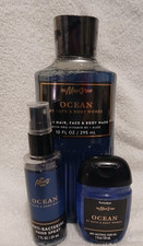 NEW 22 Men Bath  Bodyworks Ocean bodywash/2 Ocean antibacterial hand sanitizer