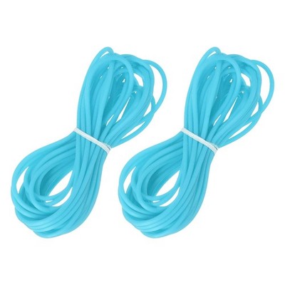 Für DIY 2 Stück 5,5m Gummikabel Hohlrohr 3mm 1,5mm ID Himmelblau