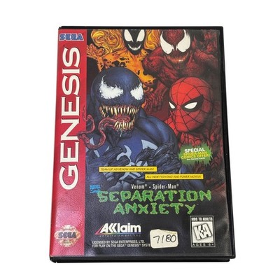 Acclaim Spider Man - Venom Separation Anxiety Genesis Video Game 021481800385