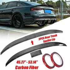 Black Adjustable Car Rear Spoiler Lip Roof Tail Trunk Spoiler Wing Universal Car