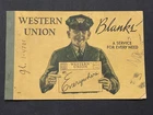 WW2 WWII 1940s US Military Army Armed Forces Western Union Book Blanks Book Used