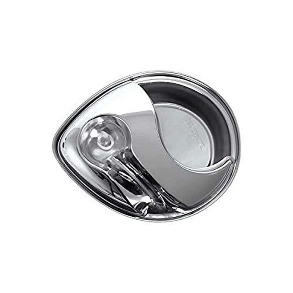 Fuente de acero inoxidable Pioneer Pet diseño de gota de lluvia Foto 3 de 4