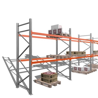 Palettenregal / 1,5 t / 3,0 x 11,3 x 1,1 m / 4 Felder / Schwerlastregal