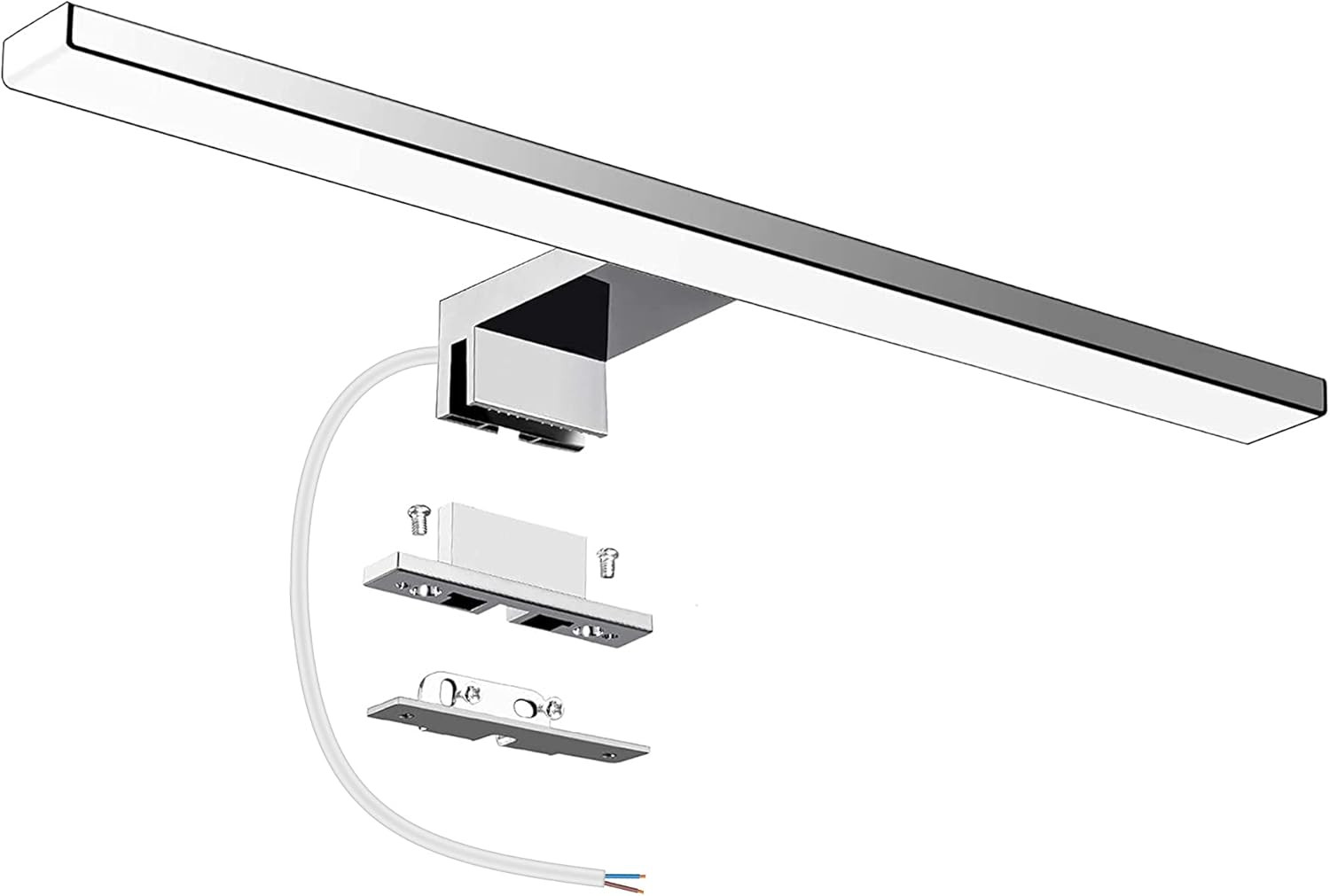 Lampada LED 40cm Bagno 10W - Montaggio Rapido 3-in-1 IP44 Parete