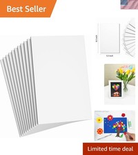 Bright White EVA Foam Sheets for Crafts  10-Pack  8.5x5.5 Inches Ideal for DIY