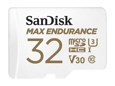 SanDisk 32GB MAX ENDURANCE microSDHC, U3, V30, Memory Card with Adapter for Home