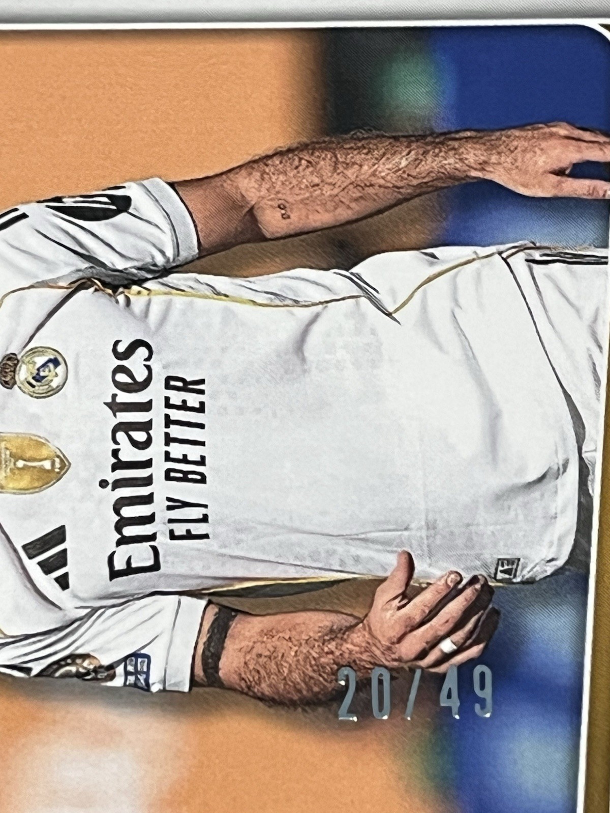 2025-26 Panini Prizm FIFA - Dani Carvajal AUTO ORANGE #/49 Autograph Real Madrid view 2