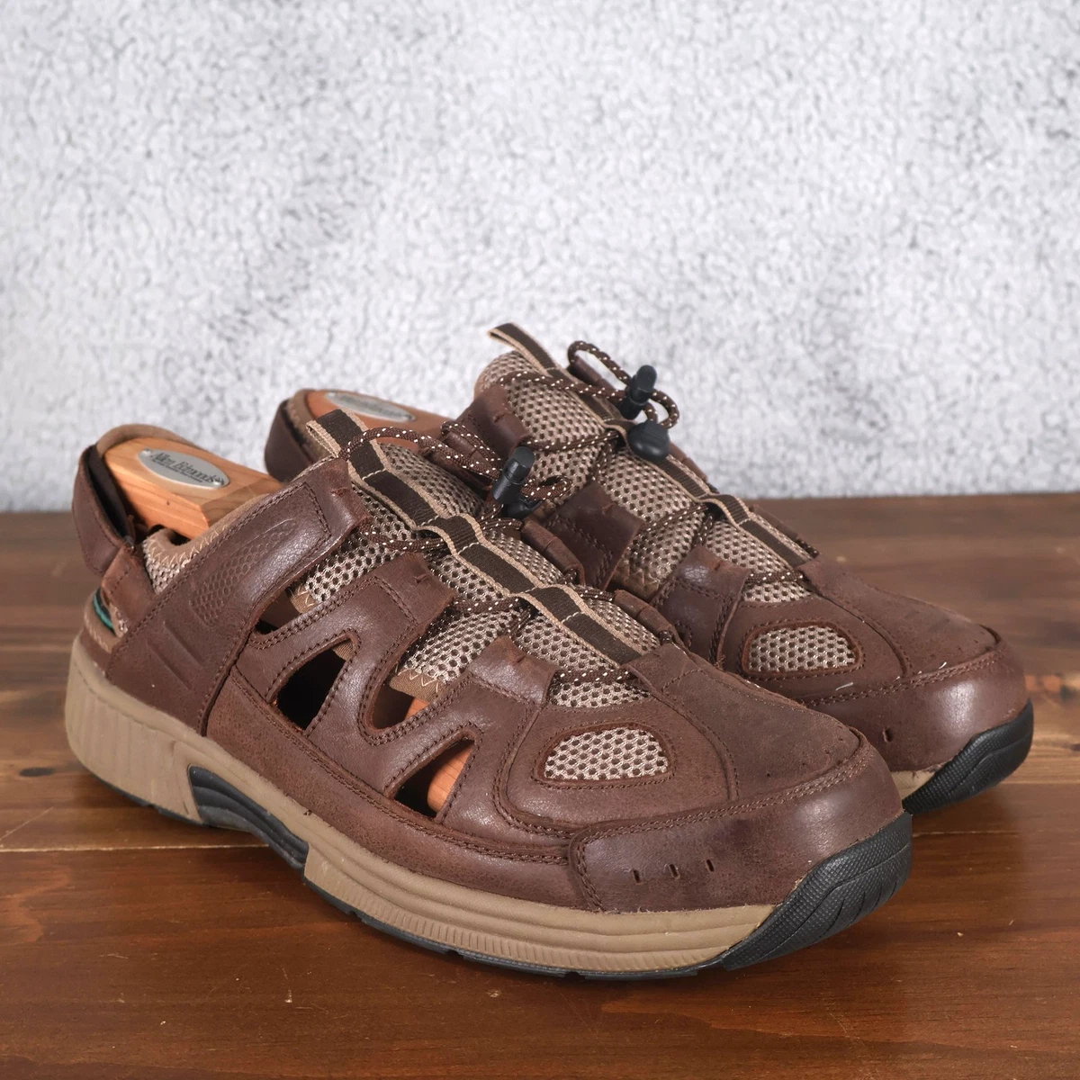 Orthofeet Mens Sandals 10 Wide 2E‎ Brown Leather Athletic Fisherman Comfort Men main image 4