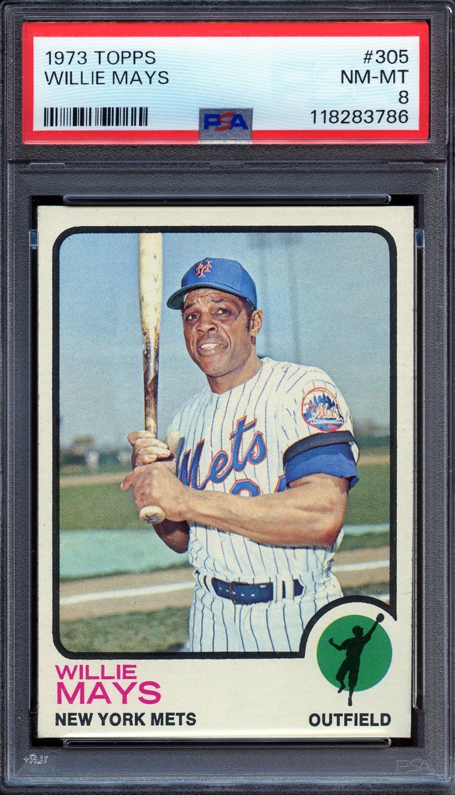 1973 Topps WILLIE MAYS #305 Baseball Card PSA 8 NM-MT