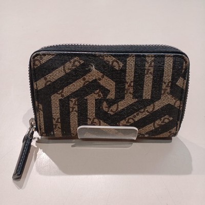 GUCCI GG Kaleido Coin Case Beige Black 4.7 inch