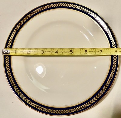 Coalport Blue Wheat Salad Dish (8'' d) Cobalt & Gold NEVER USED