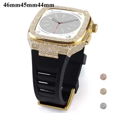 Bling Diamond Mod Kit Case For Apple Watch 10 9 8 7 6 5 SE 44/45/46mm Band Strap