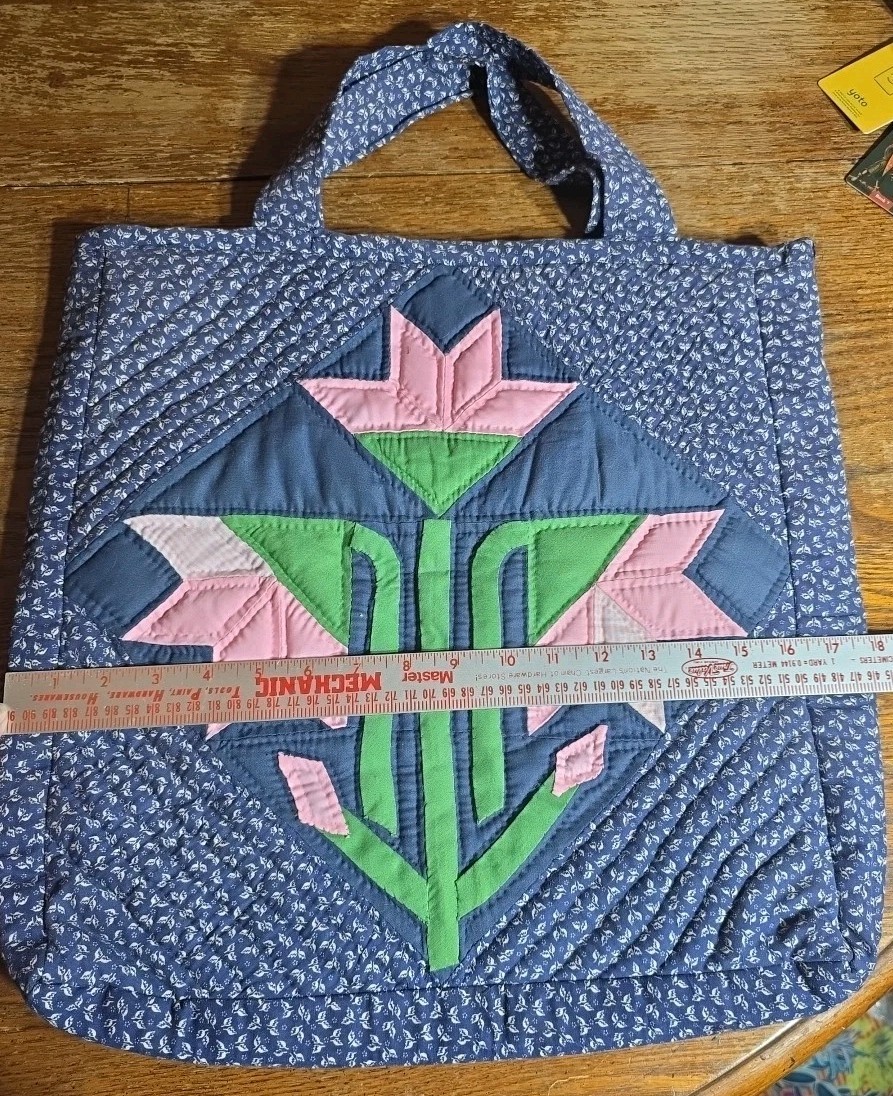 Upcycled  Handmade Vintage Patchwork Work Quilted… - image 1