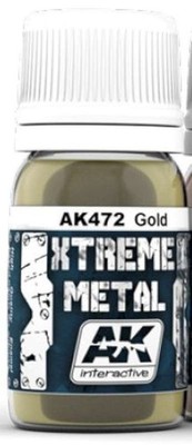Xtreme Metal Gold Metallic Paint 30ml Bottle