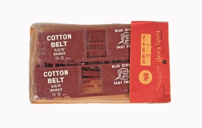 Kurtz Kraft PS-1 40' Box Car Kit, Cotton Belt, HO Scale NOS
