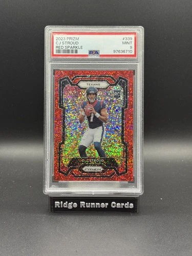 2023 Prizm CJ STROUD Rookie Red Sparkle Prizm #339 TEXANS