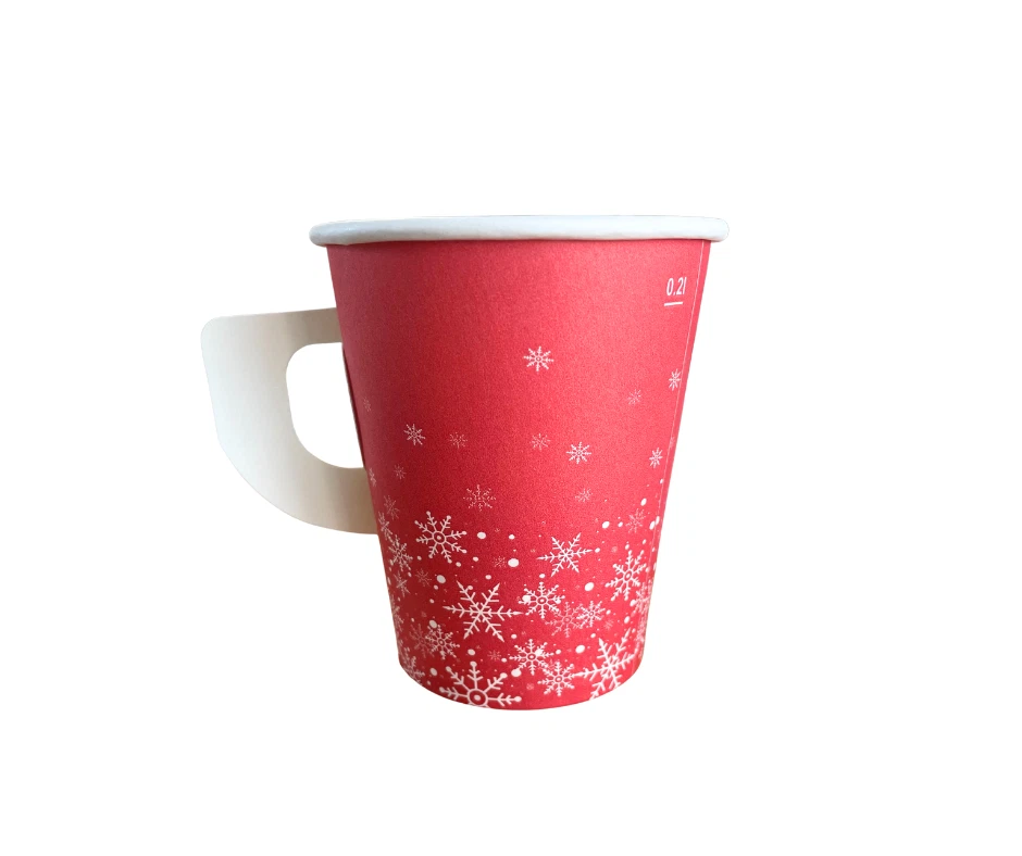 Glühweinbecher Heißgetränkebecher Einwegbecher Pappe 200ml - Bild 3 von 4