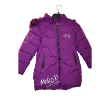 Girls Winter Jacket Thick Warm Coat Kids Hooded Coat Baby Thick Letter 4-10 Year