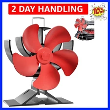 Wood Stove Fan Non Electric: Heat Powered Fireplace Fan with Slot & Spring Fi...
