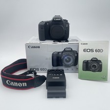 Canon EOS 60D 18.0 MP Digital SLR Camera - Black - Body, Battery, Strap, Charger