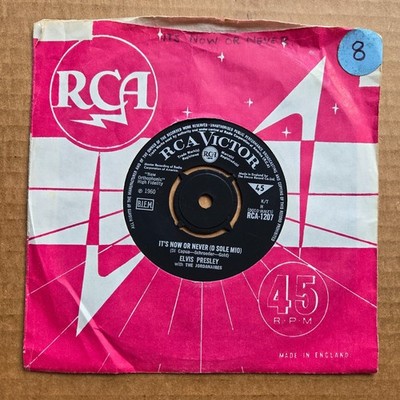 ELVIS PRESLEY It's Now Or Never/Make Me Know It 45 7'' Record UK IMPORT POP ROCK