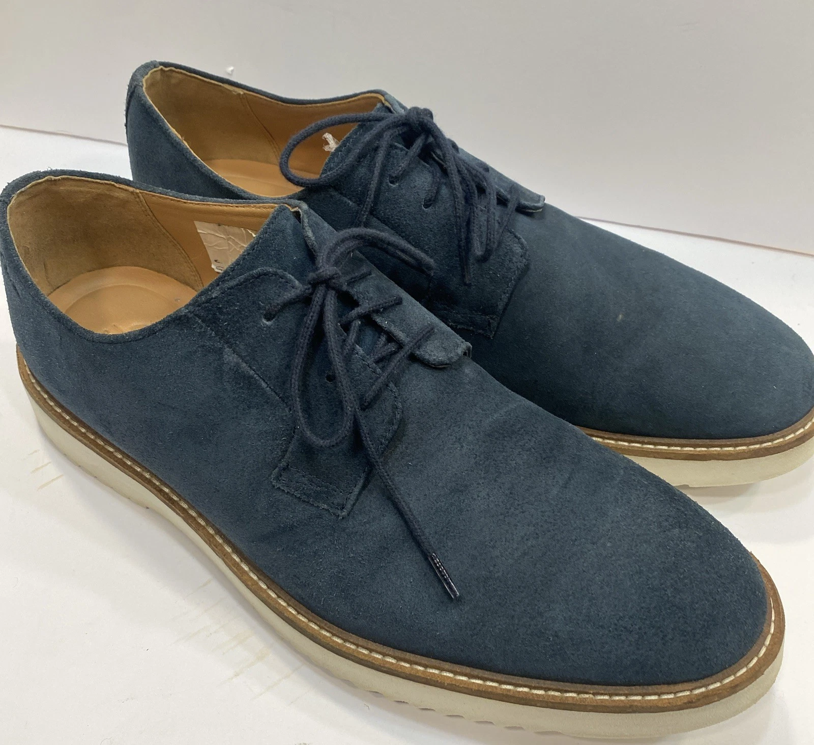 Scarpe uomo Clarks Craftmaster Oxford blu pelle scamosciata taglia 11 5M