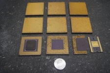 9 +  HIGH YIELD PURPLE CERAMIC CPUS WITH PINS SCRAP GOLD RECOVERY FAST SHIPPING