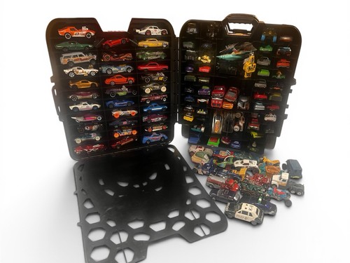 Huge Hot Wheels Matchbox Diecast Lot 110 Cars Trucks Planes Quads w/ Case Nice