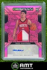 Reed Sheppard RC Patch Auto 2024-25 Panini Obsidian 39/49 Pink Flood Rockets