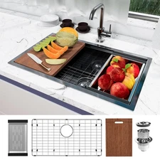 Davivy Undermount Kitchen Sink 30inch Workstation Sink 16 Gauge Stainless Steel