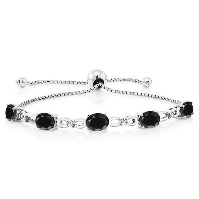 3-6 Cttw Gemstone Birthstone and Accent Lab Grown Diamond Tennis Bracelet For