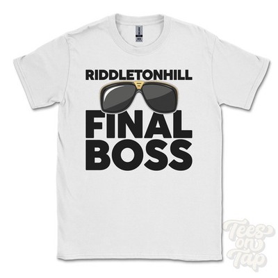 RIDDLETONHILL FINAL BOSS T-SHIRT funny xmas gift scottish borders maxton