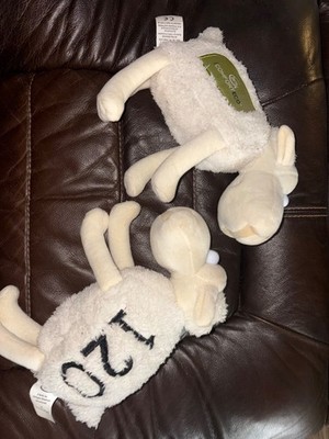 Two Serta Counting Sheep 120 Plush Stuffed Animal/Toy Green Eyes
