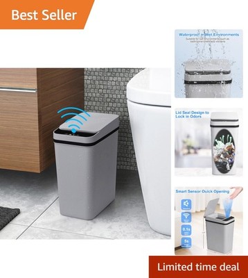 Touchless 2.2Gal Bathroom Trash Can with Lid and Sensor