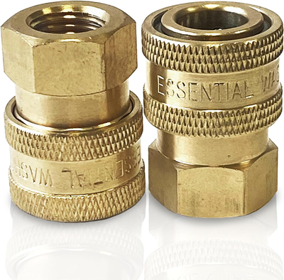 #ad Brass ¼” Quick Connect Female NPT Pressure Washer Couplers 4200 PSI Set o $26.70