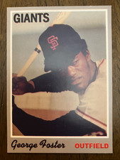SAN FRANCISCO GIANTS: George Foster Custom Modern 1970 Style Art Card