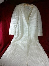 Christian Dior Lingerie Vintage Satin Quilted Robe  Satin Gown Cream Petite Sm.