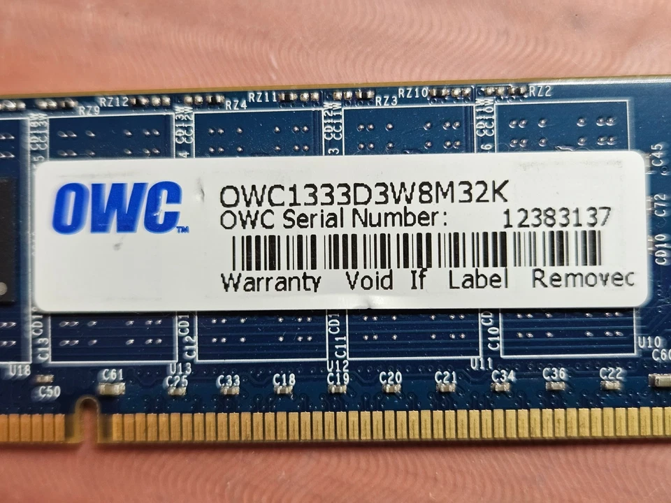 Memoria 4X 8Gb (32Gb) OWC PC3-10600 1333Mhz OWC1333D3W8M32K ECC MAC Foto 4 de 4