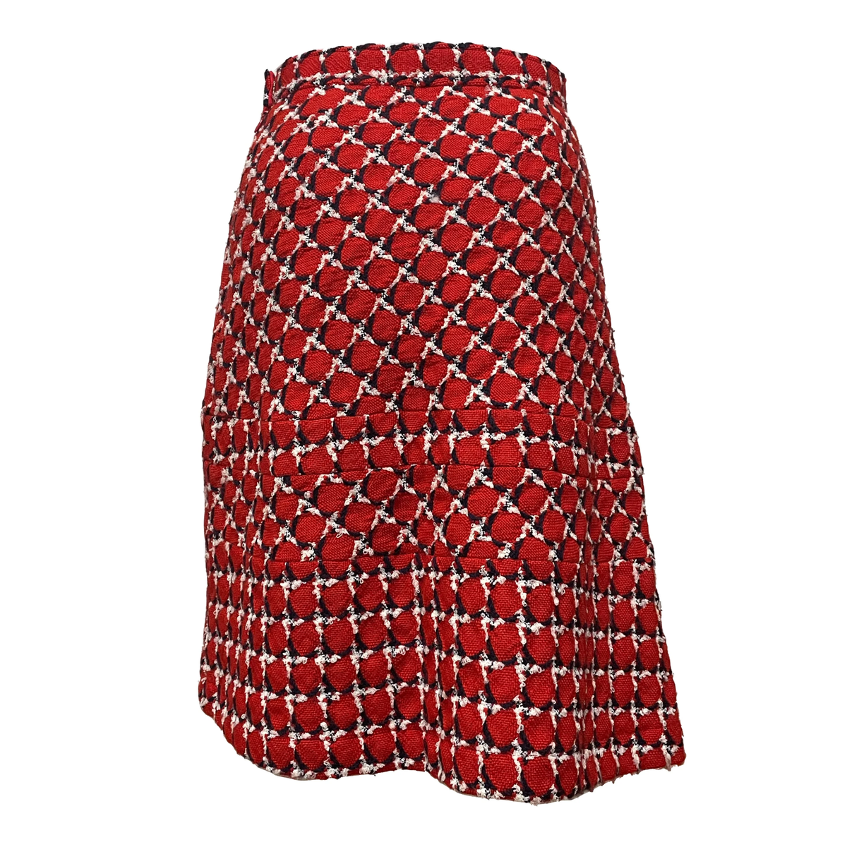 JUNYA WATANABE Fall Winter 2001 Check Tweed Knit Flared Midi