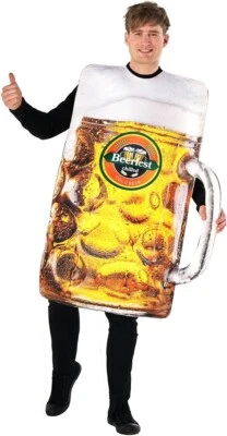 MORPH COSTUMES Bier Kostüm Herren Erwachsene Bierflasche Sauf Verkleidung Karneval Oktoberfest