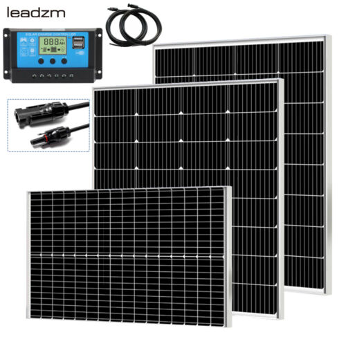 Solarmodul Solarpanel Solarzelle 50W 100W 120W Mono 18v für Wohnmobil Boot - Bild 1 von 29