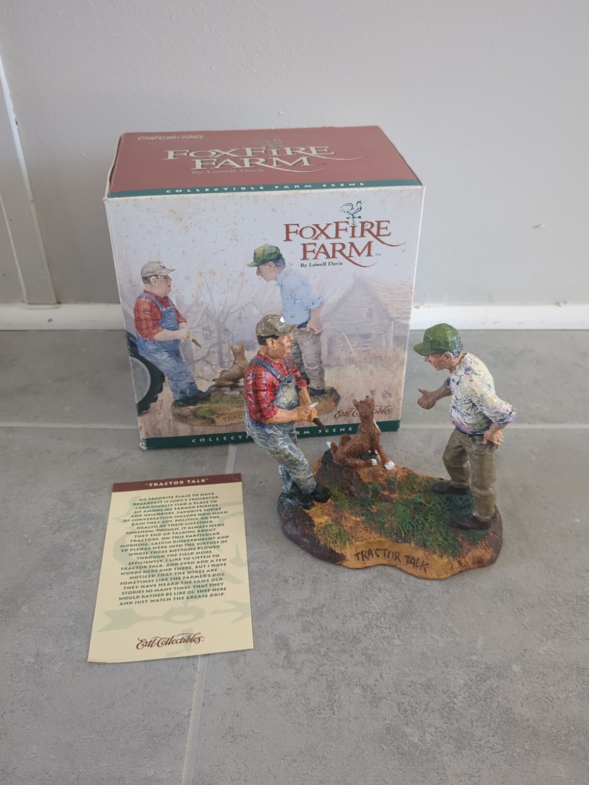 ERTL COLLECTIBLES FOXFIRE “TRACTOR TALK” FARM FIGURINE BY LOWELL DAVIS
